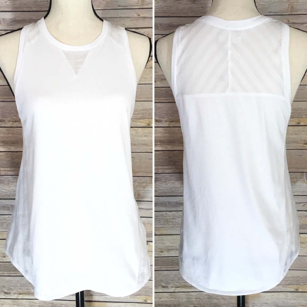 Madewell Sleeveless Tank with striped detail
